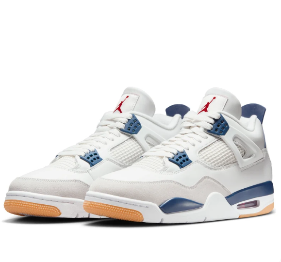 Air Jordan 4 Retro SB 'White Navy' DR5415-100 $160