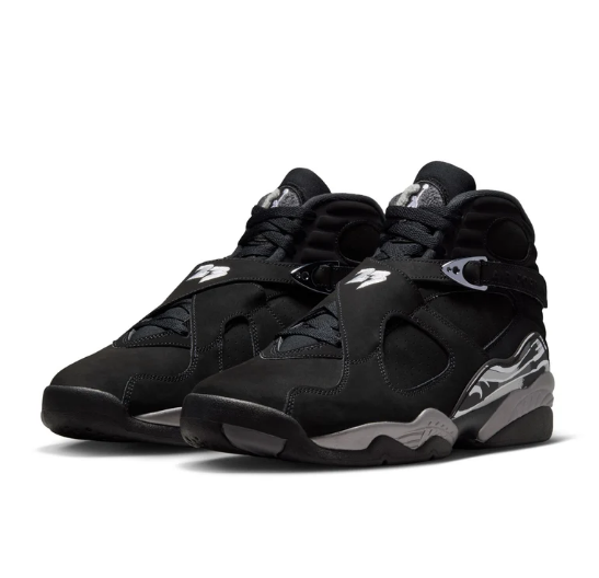 Air Jordan 8 Retro 'Black / White / Light Graphite'