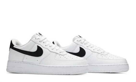 Nike Air Force 1 Low '07 'White / Black' Pebbled Leather