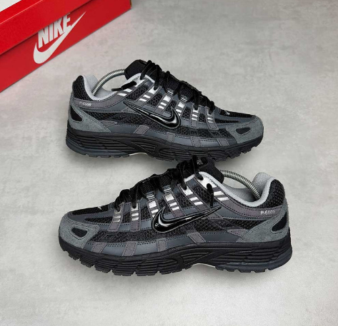 Nike P-6000 Suede 'Anthracite / Black / Chrome / Metallic Silver'