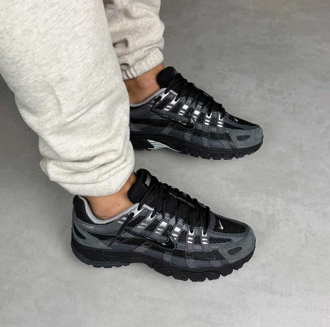 Nike P-6000 Suede 'Anthracite / Black / Chrome / Metallic Silver'