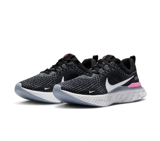 Nike React Infinity Run Flyknit 3 'Black / Grey / Pink'