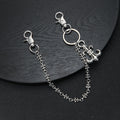 Chrome Hearts anchor chain jeans military flower matching chain