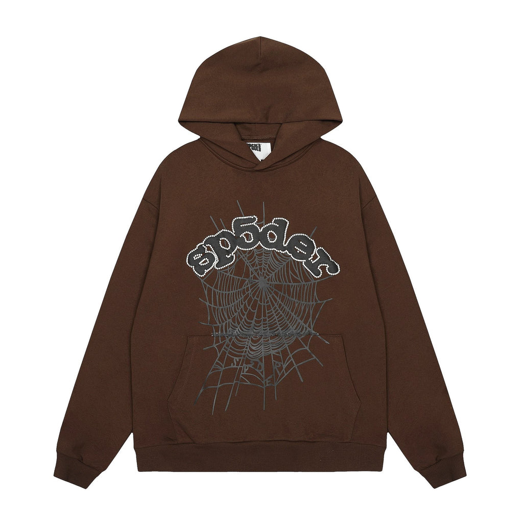 Sp5der Spiderweb Graphic Pullover Hoodie